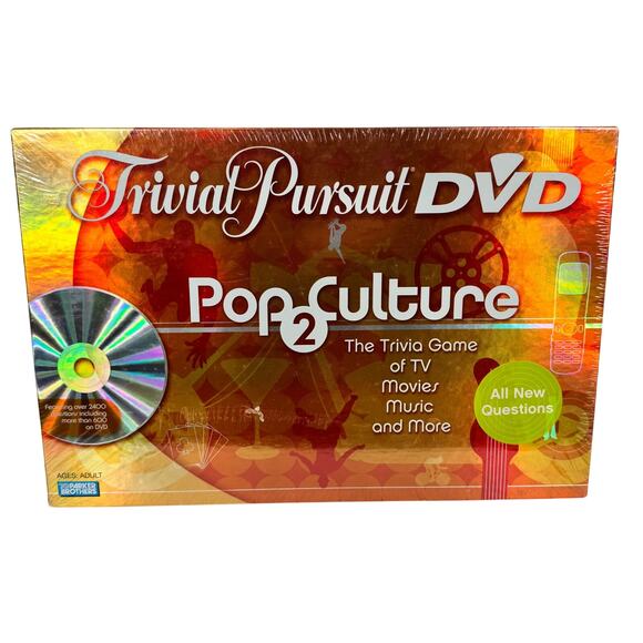Trivial Pursuit DVD Pop Culture 2 New Sealed 2005 Parker Brothers - Picture 1 of 6